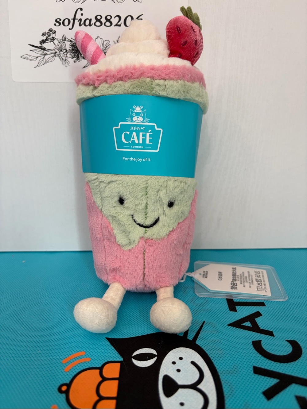 AUTHENTIC ‼️Jellycat Shanghai Exclusive Berrity Latte (Strawberry Matcha Latte)